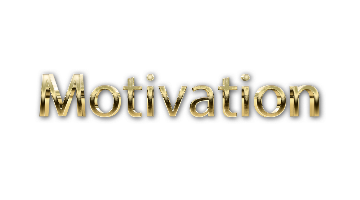 3D WORD MOTIVATION gold text effects art typography PNG images free